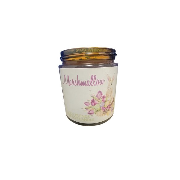 Marshmallow Scented Soy Candle‎ With Sprinkles & Bunny Label - Picture 3 of 3